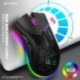 Fehér szín - BM600 újratölthető USB 2.4G vezeték nélküli RGB könnyű méhsejt játék egér asztali PC számítógépek