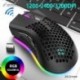 Fehér szín - BM600 újratölthető USB 2.4G vezeték nélküli RGB könnyű méhsejt játék egér asztali PC számítógépek