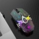 X13 vezeték nélküli gamer egér, újratölthető vezeték nélküli egér RGB, csendes kattintás, automatikus alvó