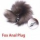 Szín: Blcak Nyúlfarok - Fox Tail anális dugó Butt Plug fém felnőtt termékek Anális szexjátékok női pároknak Férfi