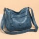 Szín: kék - Női puha PU bőr válltáskák Vintage Crossbody táska női kézitáska és pénztárca