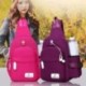 Szín: lila - Férfi női nylon hevedertáska hátizsák Hordozható USB töltő Crossbody válltáska Kerékpár napi utazási