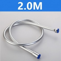 Szín: 2M - Zuhanycső 1,5 m 2 m nagynyomású robbanásbiztos PVC rugalmas tömlő G1/2 univerzális interfész zuhanyfúvóka