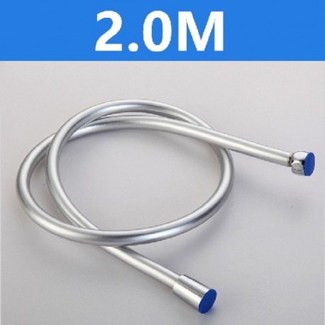 Szín: 2M - Zuhanycső 1,5 m 2 m nagynyomású robbanásbiztos PVC rugalmas tömlő G1/2 univerzális interfész zuhanyfúvóka