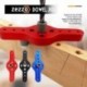 Piros szín - Zezzo Dübel Jig Famegmunkáló lyukasztó 6/8/10 mm Önközpontosító fúrókereső Fa dübelfúró