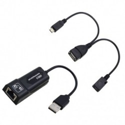 USB 2.0 – RJ45 adapter/ 2X Mirco USB kábel LAN Ethernet adapter Amazon Fire TV 3 vagy Stick GEN 2 számára