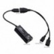 USB 2.0 – RJ45 adapter/ 2X Mirco USB kábel LAN Ethernet adapter Amazon Fire TV 3 vagy Stick GEN 2 számára