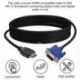 Szín: 1m - 1/1.8/3/5M HDMI-kompatibilis kábel HDMI-kompatibilis VGA HD-vel audioadapterkábellel HDMI-kompatibilis TO VGA