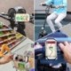 Fekete szín - Szilikon kerékpáros telefontartó iPhone 11/6/7/8/X/Xr telefonhoz xiaomi 4.0 -6.1 hüvelykes mobiltelefonhoz