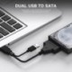 Szín: USB2.0 - SATA - SATA - USB 3.0/2.0 - 7 15 tűs kábelek Külső tápellátás 2,5 Ssd HDD merevlemez SSD átalakító
