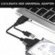 Szín: USB 3.0 - SATA - SATA - USB 3.0/2.0 - 7 15 tűs kábelek Külső tápellátás 2,5 Ssd HDD merevlemez SSD átalakító