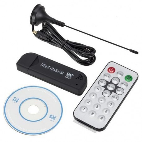 Fekete szín - Sdr Receiver Rtl 2832U Dab Fm Tv Tuner Dvb-T Stick Rtl FC0012 Tv Card Receiver Usb 2.0 Digital Usb Fm Dab Dvb-T