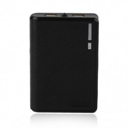 Fekete szín - Nagy kapacitású 10400MAH Méret: 4*18650 Akkumulátor Külső Power Bank héj Mobiltelefon Akkumulátorház