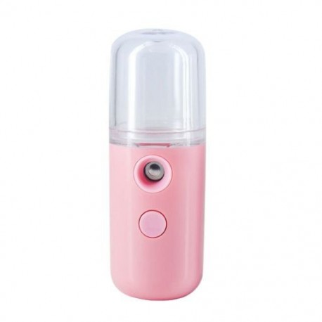 Szín: rózsaszín - Autós légnedvesítő 30ml Mini Nano arcpermetező USB porlasztó tisztító aromaterápiás illóolaj
