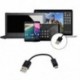 Fekete szín - USB Micro 2.0 kábel 10 cm-es 0,1 M töltő adatvonal Samsung Galaxy S10 Note 8 9 10 iPhone mobiltelefonhoz, PC