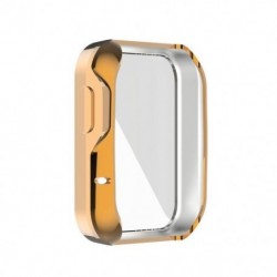 Szín: Rose Gold - TPU színes óravédő tok képernyővédő védőborító bőrhéj Xiaomi Mi Watch Lite Redmi