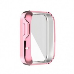 Szín: rózsaszín - TPU színes óravédő tok képernyővédő védőborító bőrhéj Xiaomi Mi Watch Lite Redmi