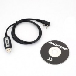 Fekete szín - Usb programozó kábel/kábel CD meghajtó Baofeng Uv-5R / Bf-888S kézi adó-vevő USB programozó kábel