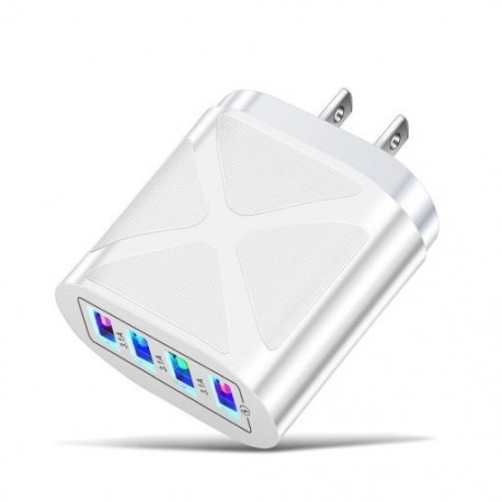 Csatlakozó típusa: amerikai fehér - 2.4A USB töltő Gyorstöltés QC 3.0 fali töltés iPhone 12 11 telefonhoz Samsung