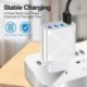 Csatlakozó típusa: amerikai fehér - 2.4A USB töltő Gyorstöltés QC 3.0 fali töltés iPhone 12 11 telefonhoz Samsung