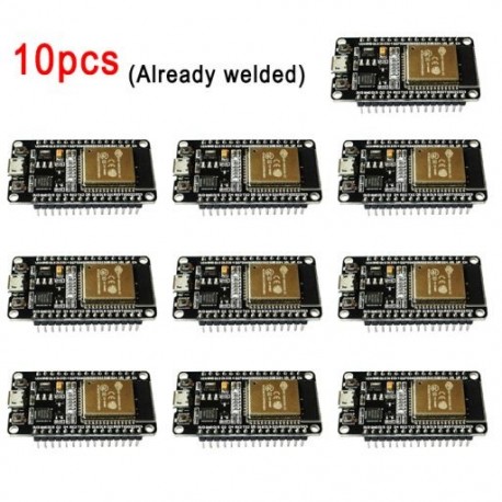 Szín: 10db ESP-32 - ESP32 ESP-32 Fejlesztőkártya Vezeték nélküli WiFi Bluetooth-kompatibilis modul, kétmagos CP2102