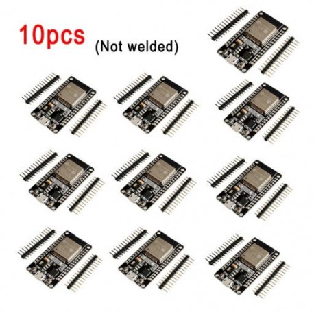 Szín: 10db ESP-32 - ESP32 ESP-32 Fejlesztőkártya Vezeték nélküli WiFi Bluetooth-kompatibilis modul, kétmagos CP2102