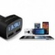 Szín: kék fény - 4 az 1-ben kettős USB autós töltő digitális LED kijelző DC 5V 3.1A univerzális adapter feszültség