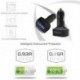 Szín: kék fény - 4 az 1-ben kettős USB autós töltő digitális LED kijelző DC 5V 3.1A univerzális adapter feszültség