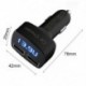 Szín: kék fény - 4 az 1-ben kettős USB autós töltő digitális LED kijelző DC 5V 3.1A univerzális adapter feszültség