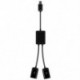 C típusú USB OTG HUB kábel 2 az 1-ben USB C dugós csatlakozó kábel Hub Type C dupla USB 2.0 átalakító kábel
