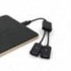 C típusú USB OTG HUB kábel 2 az 1-ben USB C dugós csatlakozó kábel Hub Type C dupla USB 2.0 átalakító kábel