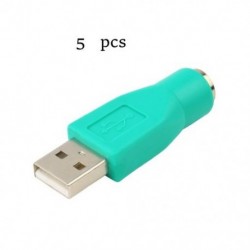 Szín: 5 DB - 1/5db USB dugasz PS/2 aljzathoz adapter átalakító USB csatlakozó PC-hez Sony ps2 billentyűzet egér egerek