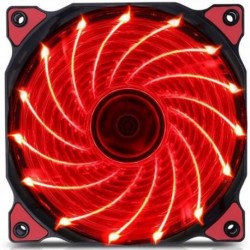 Penge színe: piros ZB243802 - 120 mm-es LED Ultra Silent Számítógépház Ventilátor 15 LED 12V CPU hűtőborda Cooler