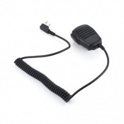 Fekete szín - 2 tűs walkie talkie mikrofon hangszóró Baofeng UV-5R BF-888S Kenwood Wouxun Puxing Midland