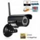 Fekete szín - 720p vízálló vezeték nélküli kamera 1,0 megapixeles biztonsági megfigyelő WiFi IP kamera mobil