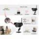 Fekete szín - 720p vízálló vezeték nélküli kamera 1,0 megapixeles biztonsági megfigyelő WiFi IP kamera mobil