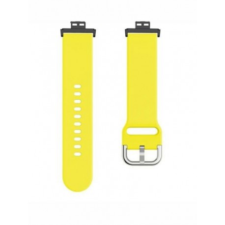 Szín: sárga - Csere szilikon szíj Huawei karóra FIT eredeti SmartWatch szíj tartozékai 2021 színes csuklópántos