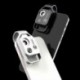 Szín: fekete, CPL-lel - 200X nagyítású mikroszkóp lencse CPL mobil LED Light mikro zsebes makró lencsékkel iPhone Samsung