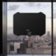 Fekete szín - Lapos digitális beltéri HDTV HD TV antenna erősítővel 50 mérföld hatótávolságú VHF UHF frekvencia