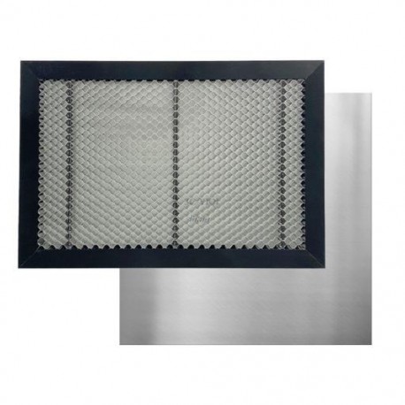Mérete: 300x200x22mm - Méhsejt munkaasztal CNC lézergravírozó géphez, gyorsvágó szerszámgép fafaragáshoz / bőr/fém