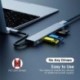 7 az 1-ben USB C hub – 4K HDMI-kompatibilis Type C adapter OTG Thunderbolt 3 dokkoló PD TF SD-vel Macbook Pro/Air iPad XPS