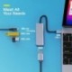 4 az 1-ben C típusú USB 3.0 HUB – USB 4 portos többosztó adapter OTG Type-C HUB Lenovo Macbook Pro PC számítógép