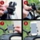 Fekete szín - Alumíniumötvözet fix mobiltelefon tartó GPS állítható szélesség, motorkerékpárokhoz használható
