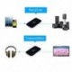 Fekete szín - Továbbfejlesztett Bluetooth-kompatibilis 5.0 audio adó-vevő RCA 3,5 mm-es AUX csatlakozó USB Dongle zenei