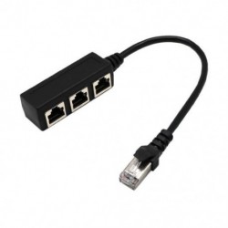 Szín: 1-3 - 1 db RJ45 LAN csatlakozó Ethernet hálózati elosztó adapter 1 dugasz-3 aljzatú adapterkábel hálózati