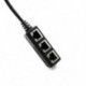 Szín: 1-3 - 1 db RJ45 LAN csatlakozó Ethernet hálózati elosztó adapter 1 dugasz-3 aljzatú adapterkábel hálózati