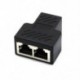 Szín: 1-2 - 1 db RJ45 LAN csatlakozó Ethernet hálózati elosztó adapter 1 dugasz-3 aljzatú adapterkábel hálózati