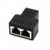Szín: 1-2 - 1 db RJ45 LAN csatlakozó Ethernet hálózati elosztó adapter 1 dugasz-3 aljzatú adapterkábel hálózati