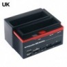 Szín: UK csatlakozó - Mobile Hard Disk Box HDD dokkoló állomás USB 2,5 hüvelykes 3,5 hüvelykes SATAI/II/III IDE Dual