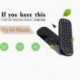 Fekete szín - Wechip W1 Fly Air Mouse vezeték nélküli billentyűzet egér 2.4G újratölthető mini távirányító